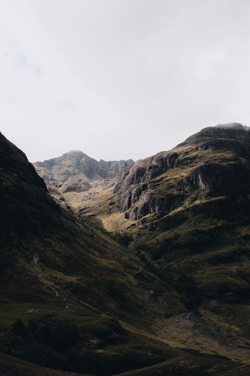 Eerie mountain landscape